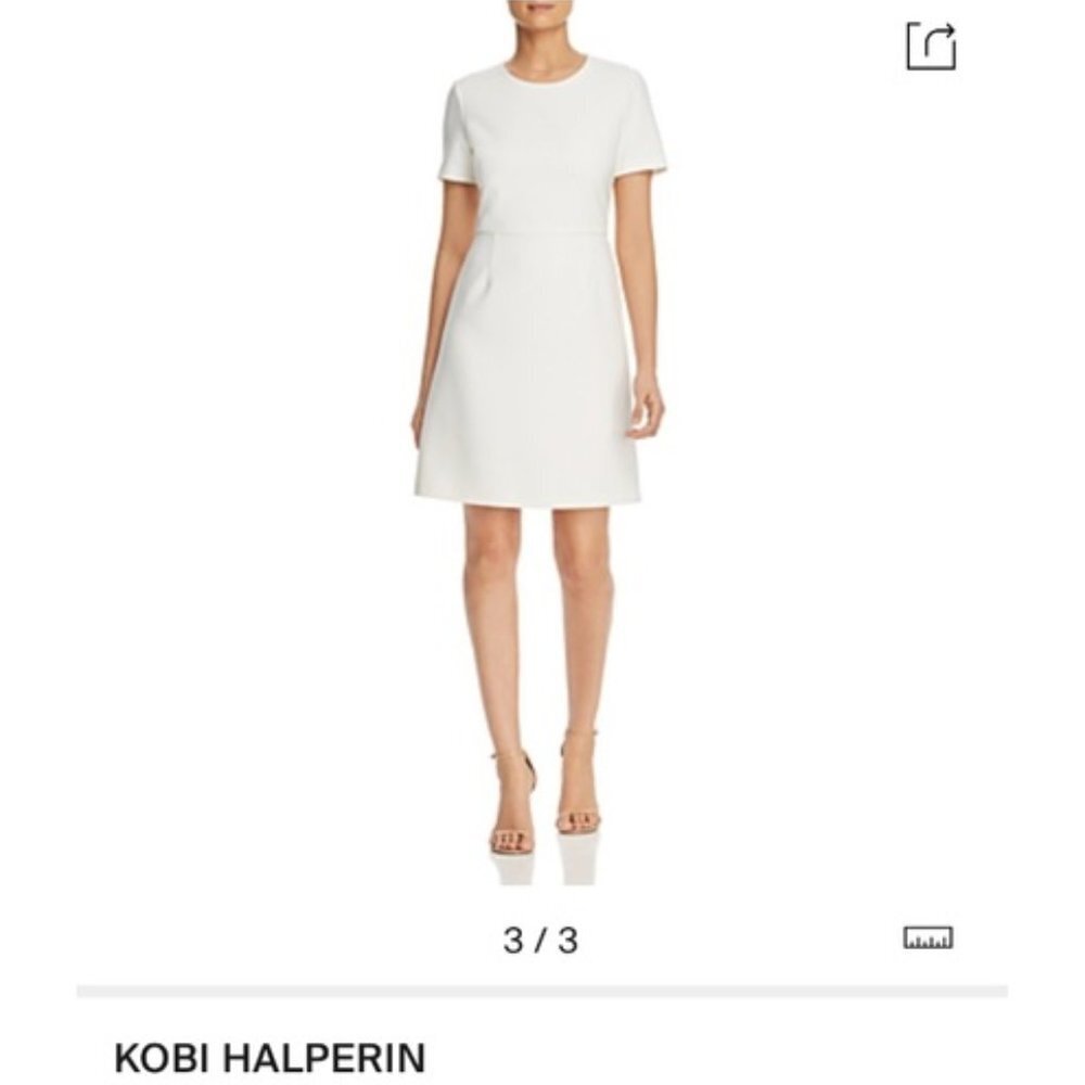 Kobi Halperin Harper Jewel-Neck Short-Sleeve Sheath Dress